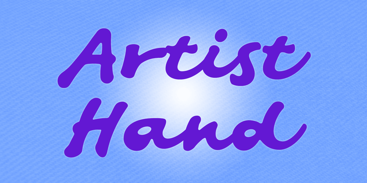 Artist Hand Font Poster #1