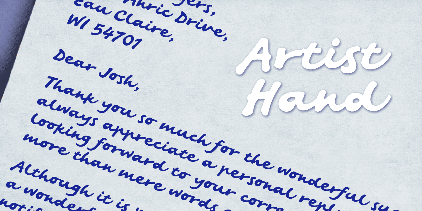 Artist Hand Font Poster #1