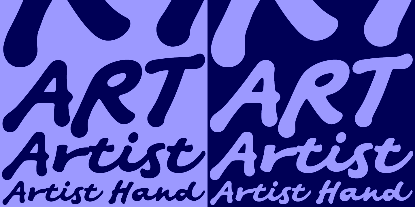Artist Hand Font Poster #1