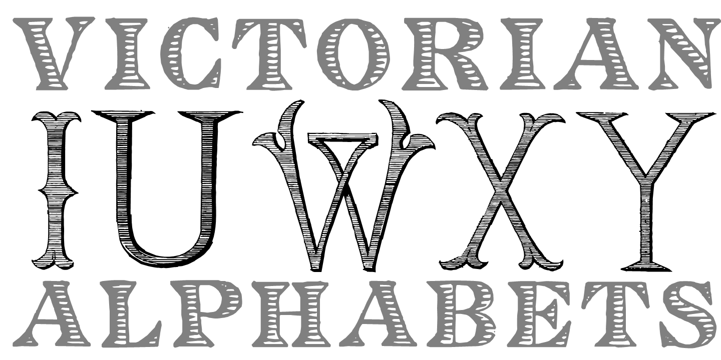 Victorian Alphabets Font Family Poster