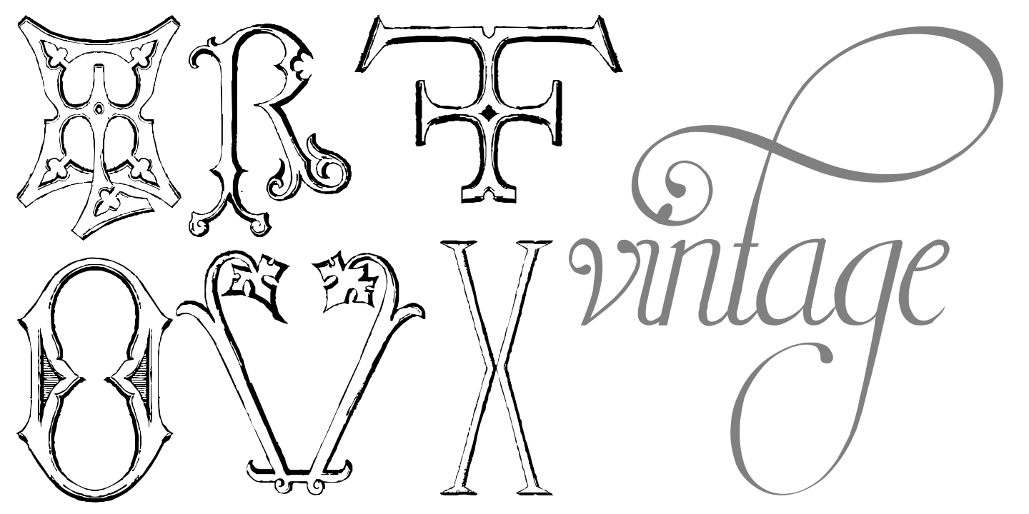 Victorian Alphabets Font Poster #1