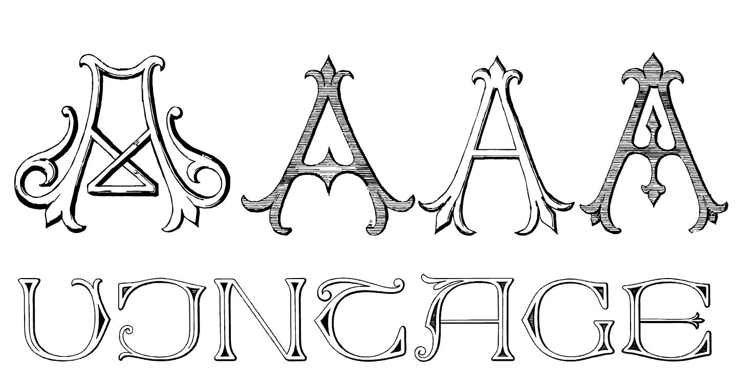 Victorian Alphabets Font Poster #1