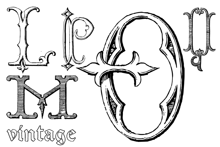 Victorian Alphabets Font Poster #1