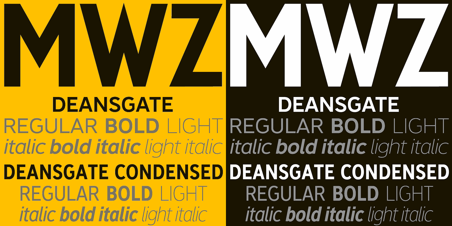 Deansgate Font Poster #1