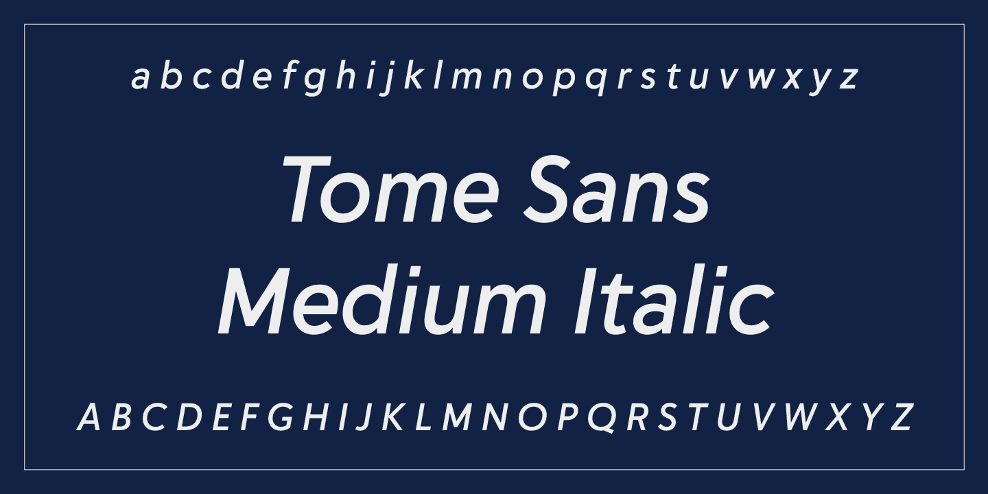 Tome Sans Font Poster #1