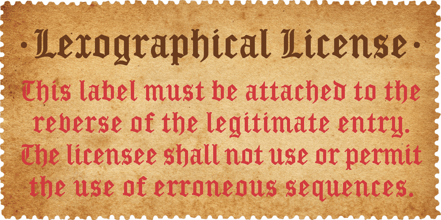 New Old English Font Poster #1