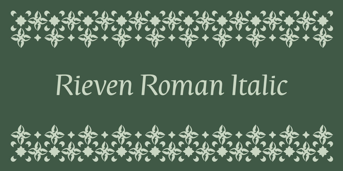 Rieven Roman Set Font Poster #1