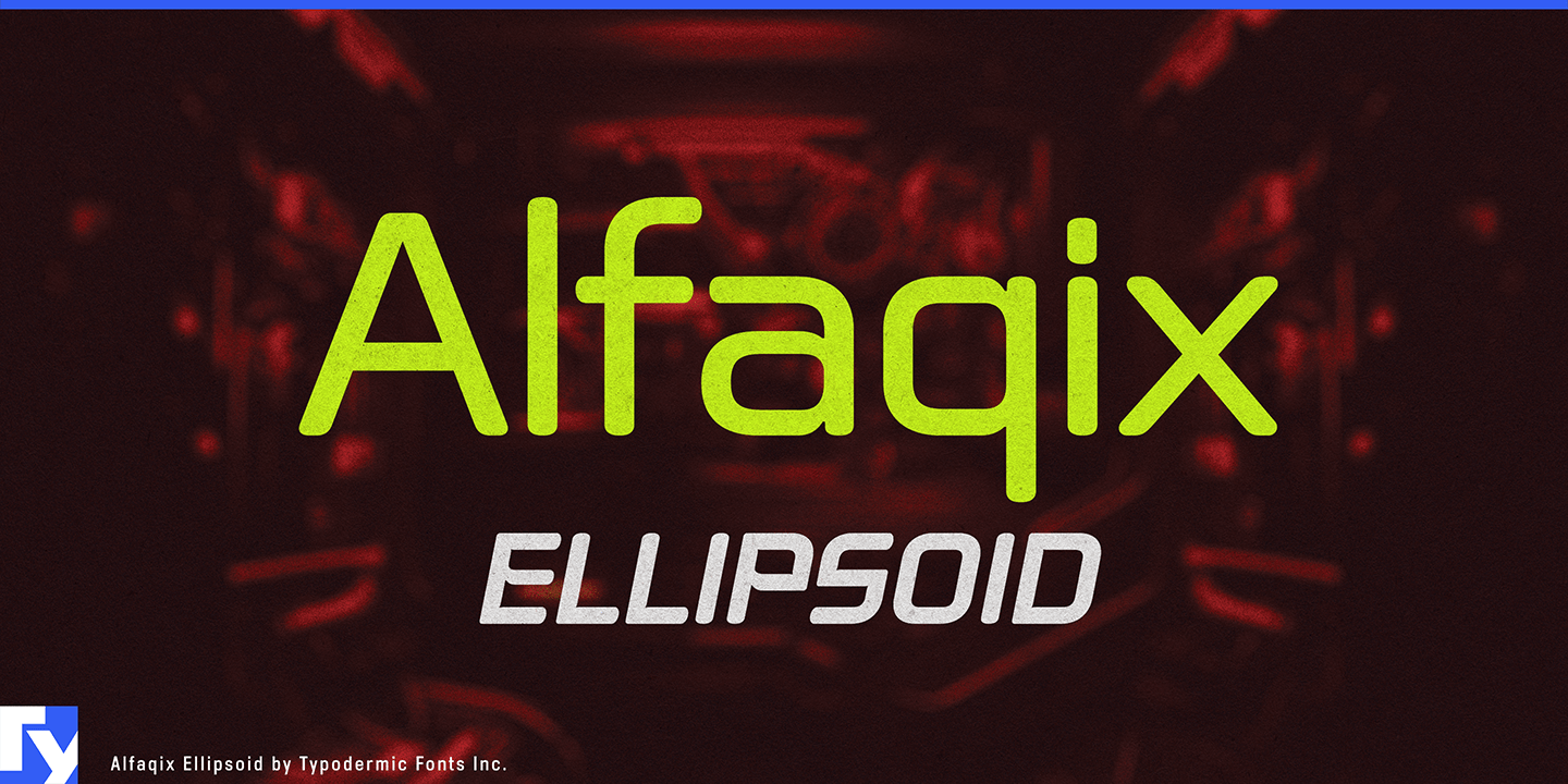 Alfaqix Ellipsoid Font Poster #1
