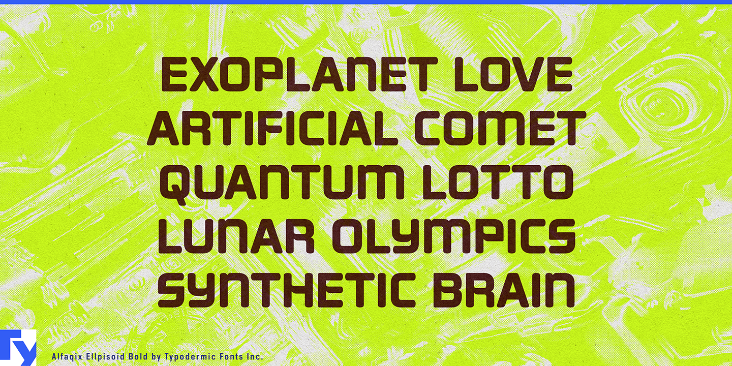 Alfaqix Ellipsoid Font Poster #1
