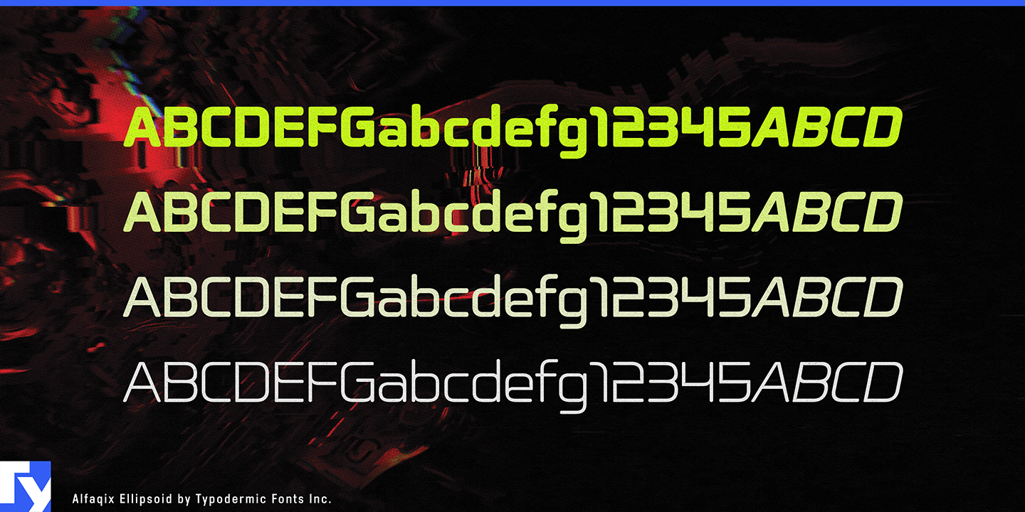 Alfaqix Ellipsoid Font Poster #1