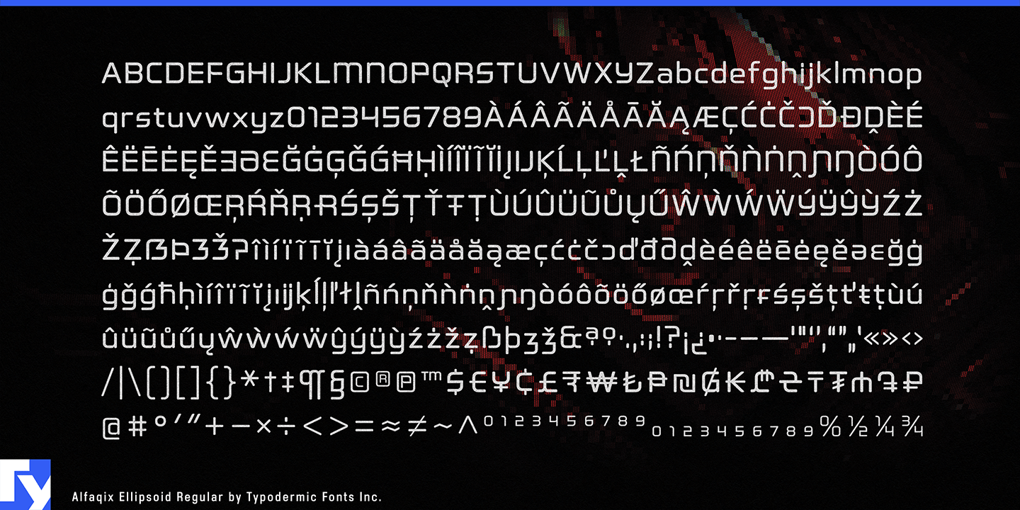 Alfaqix Ellipsoid Font Poster #1