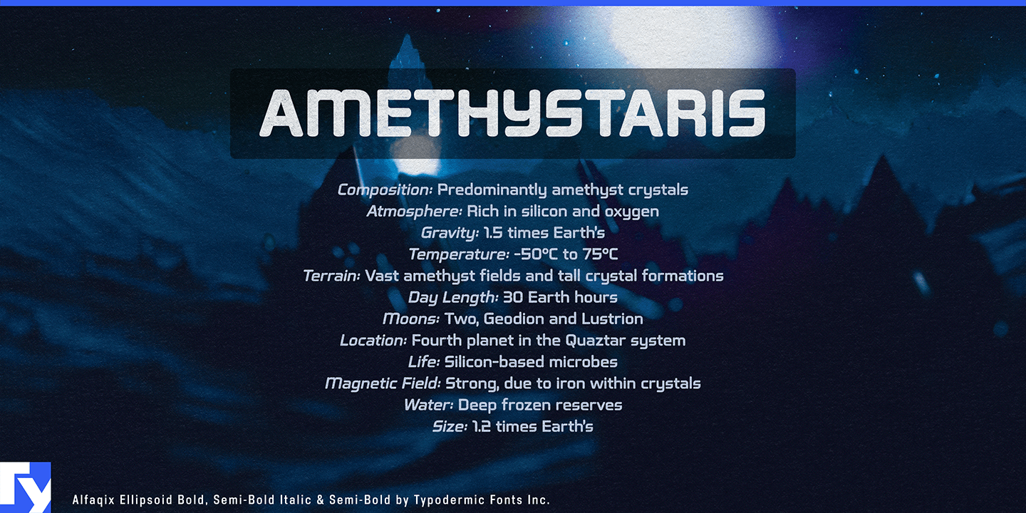 Alfaqix Ellipsoid Font Poster #1