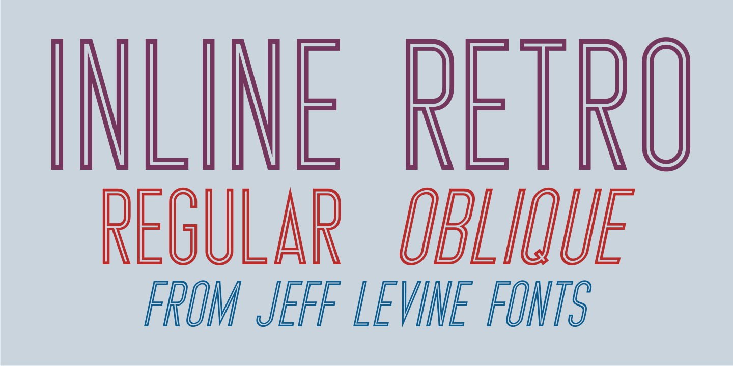 Inline Retro Font Family Poster
