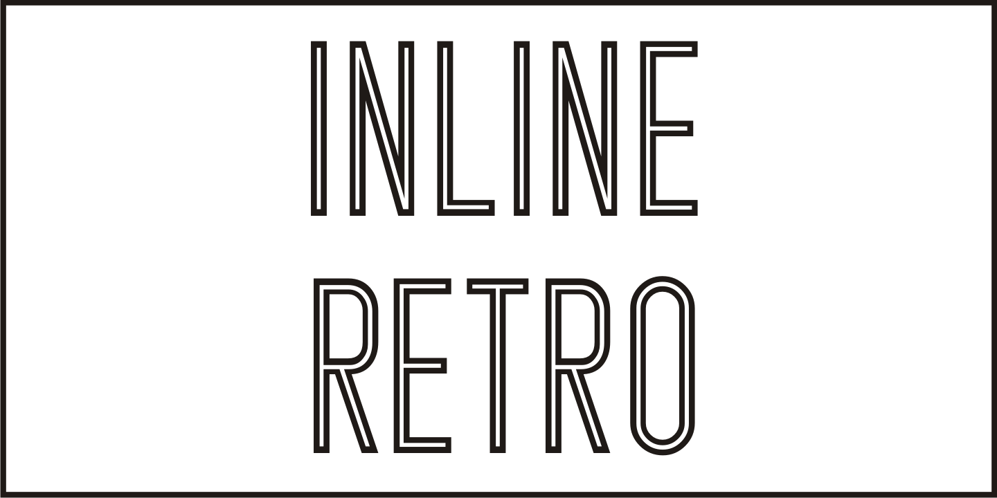 Inline Retro Font Poster #2