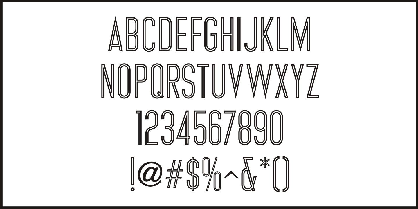 Inline Retro Font Poster #3