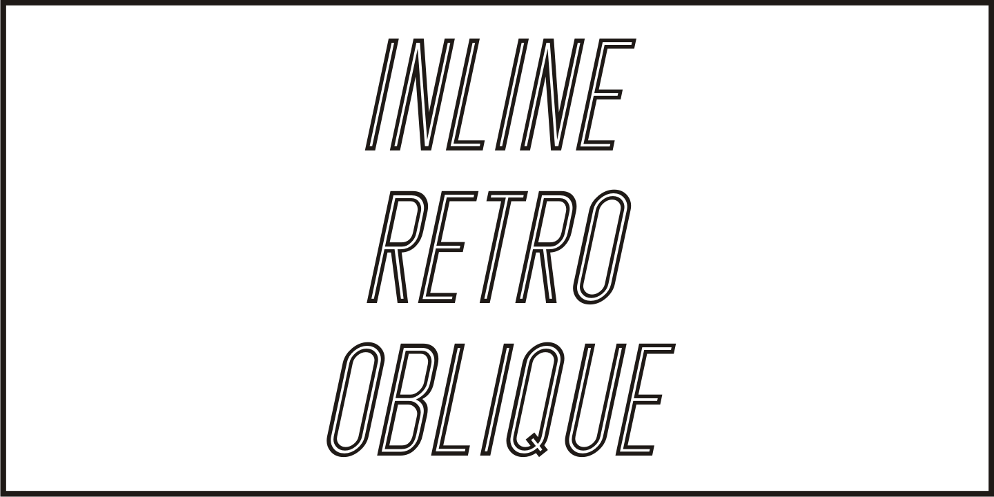 Inline Retro Font Poster #4
