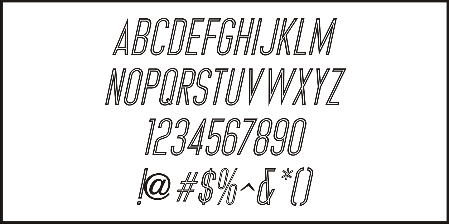 Inline Retro Font Poster #5