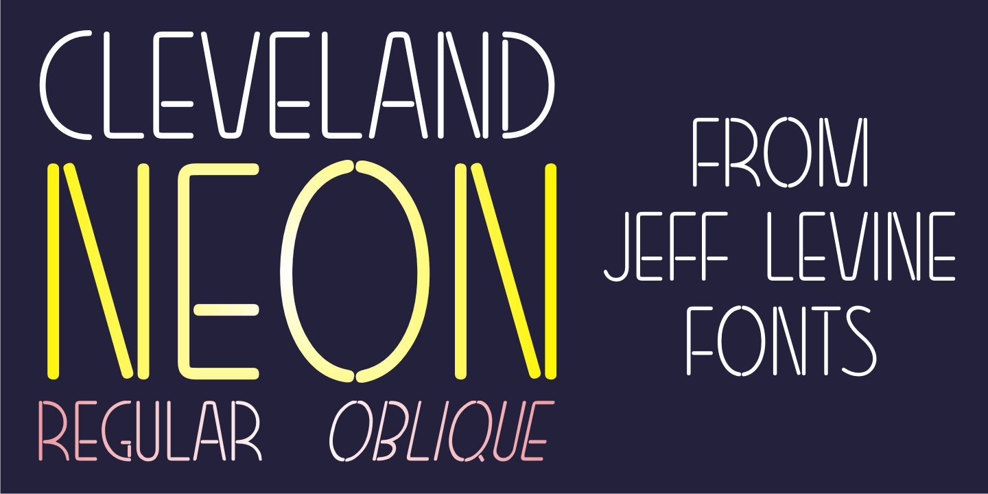 Cleveland Neon Font Poster #1
