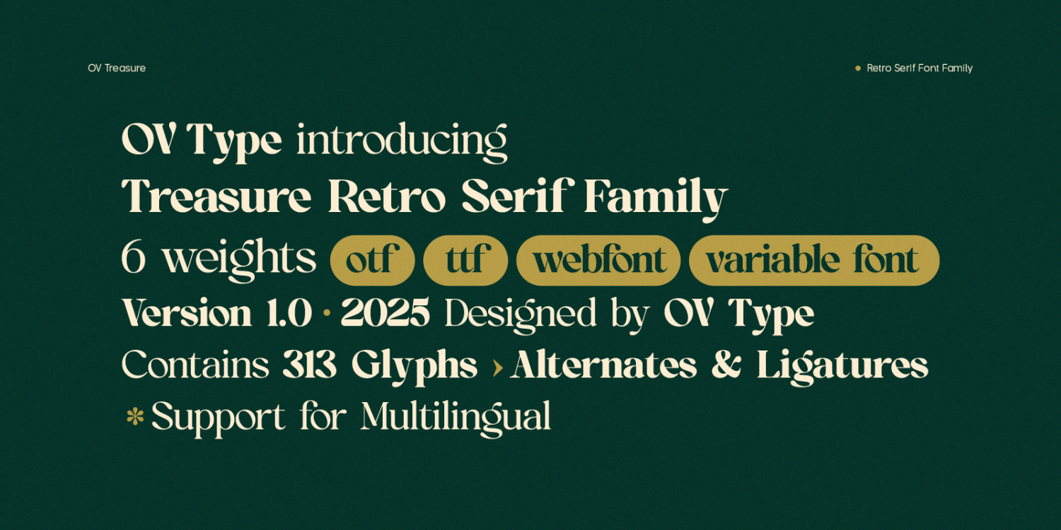 OV Treasure Font Poster #1