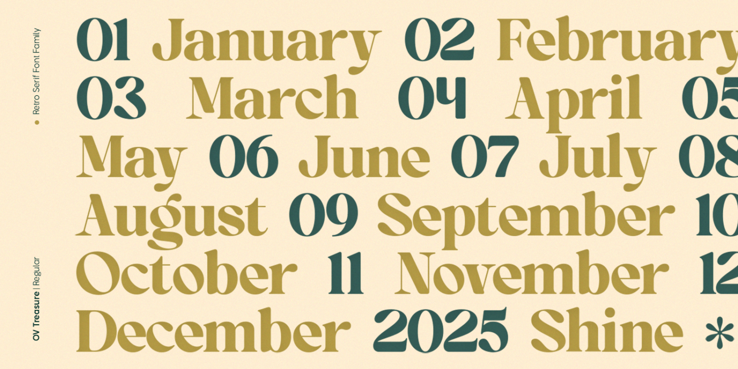 OV Treasure Font Poster #1