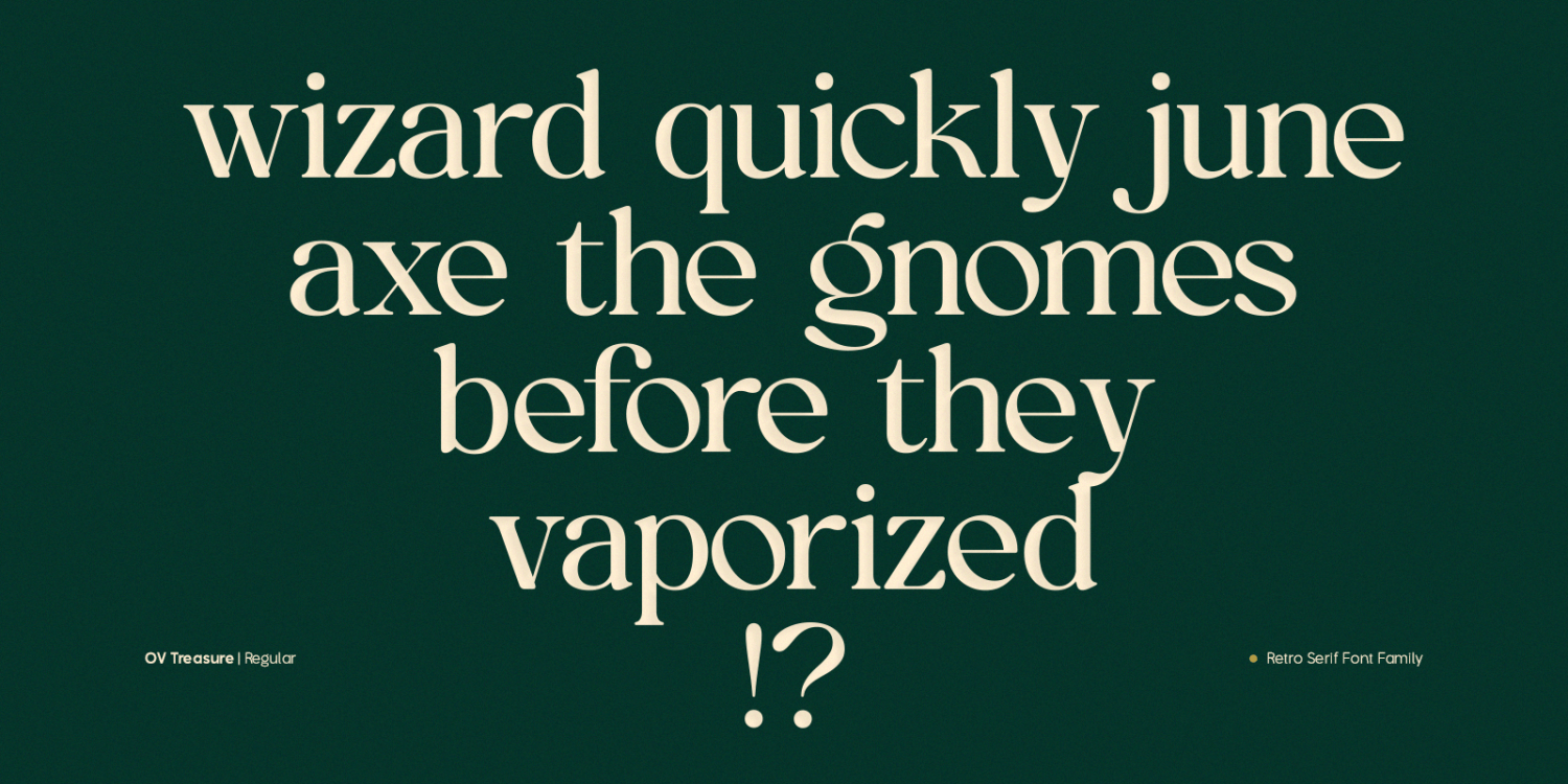 OV Treasure Font Poster #1