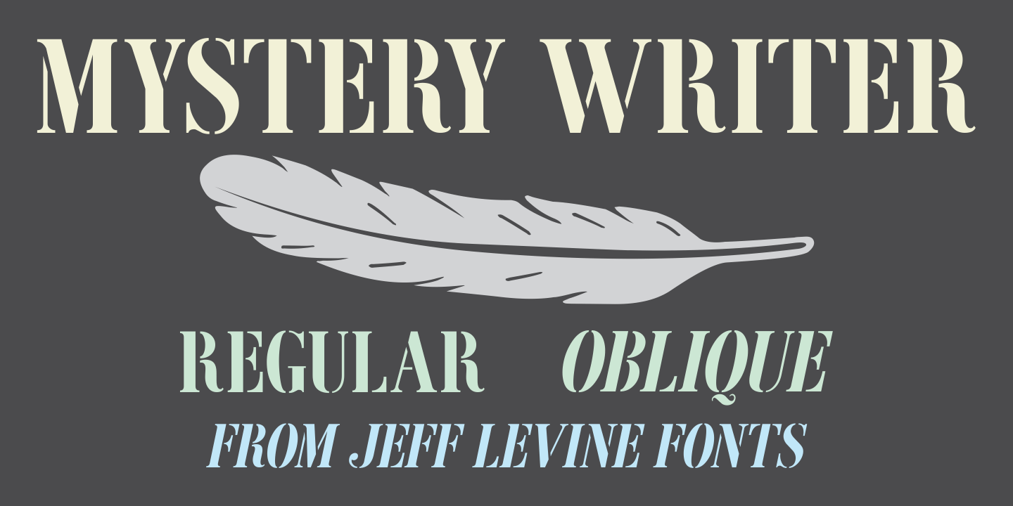 Mystery Writer Font Family Poster