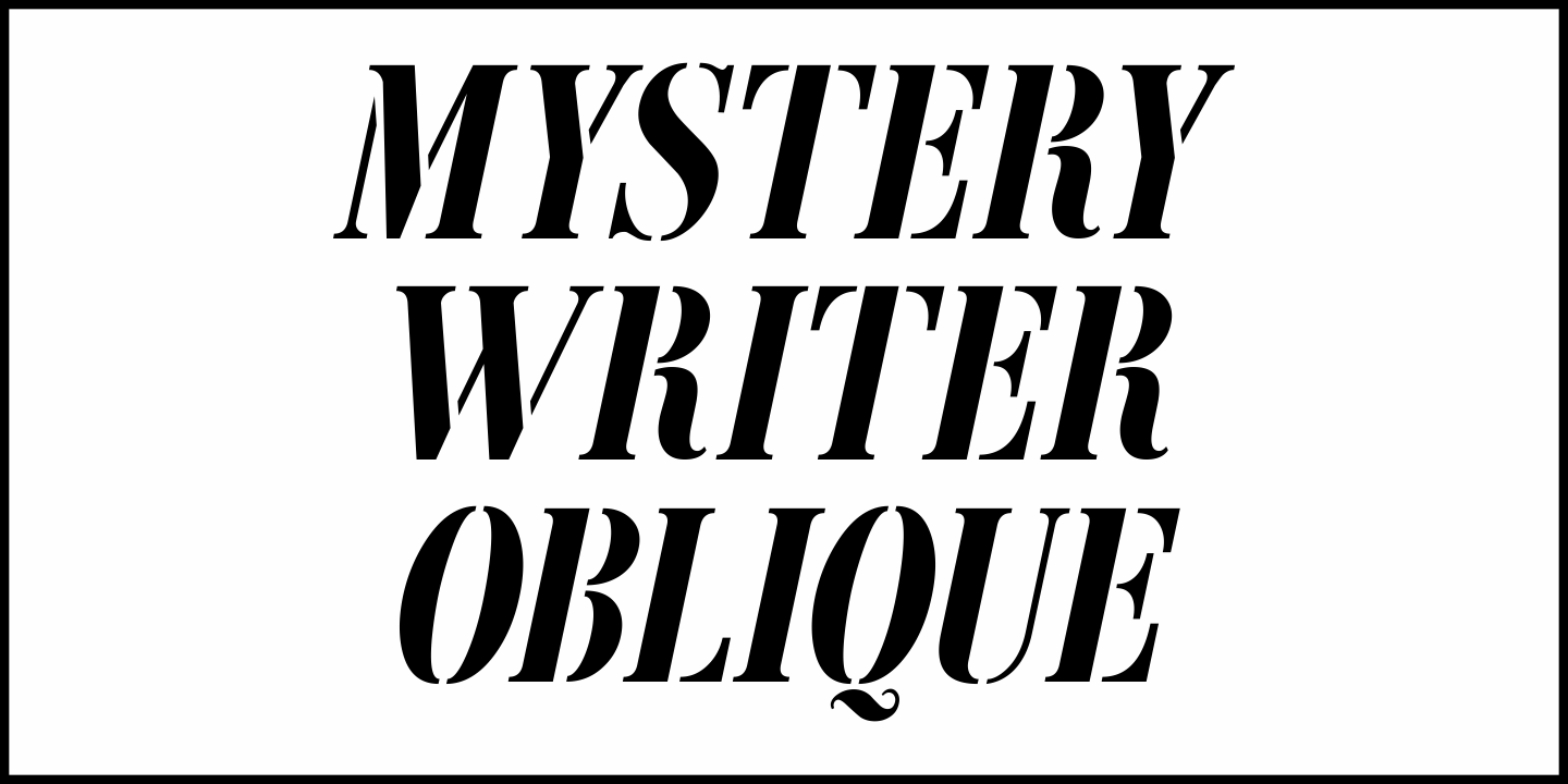 Mystery Writer Font Poster #1