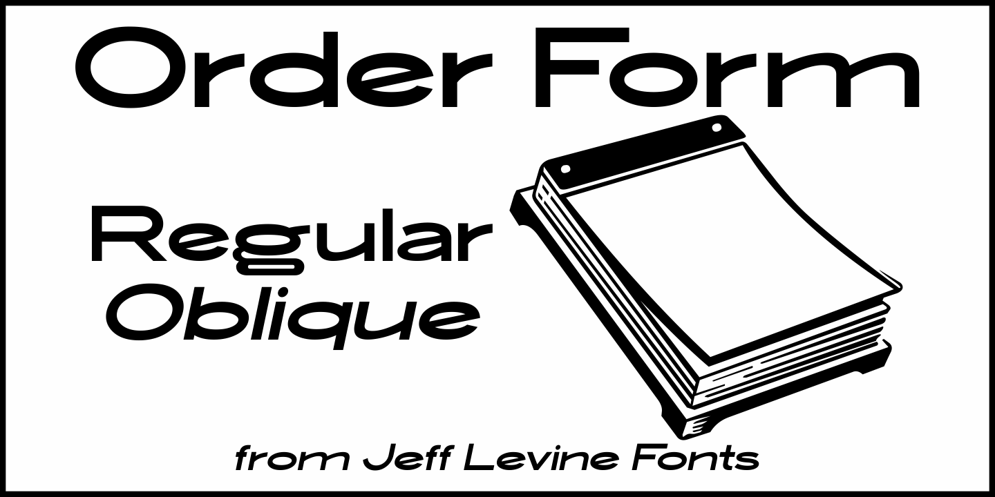 Order Form Font Poster #1
