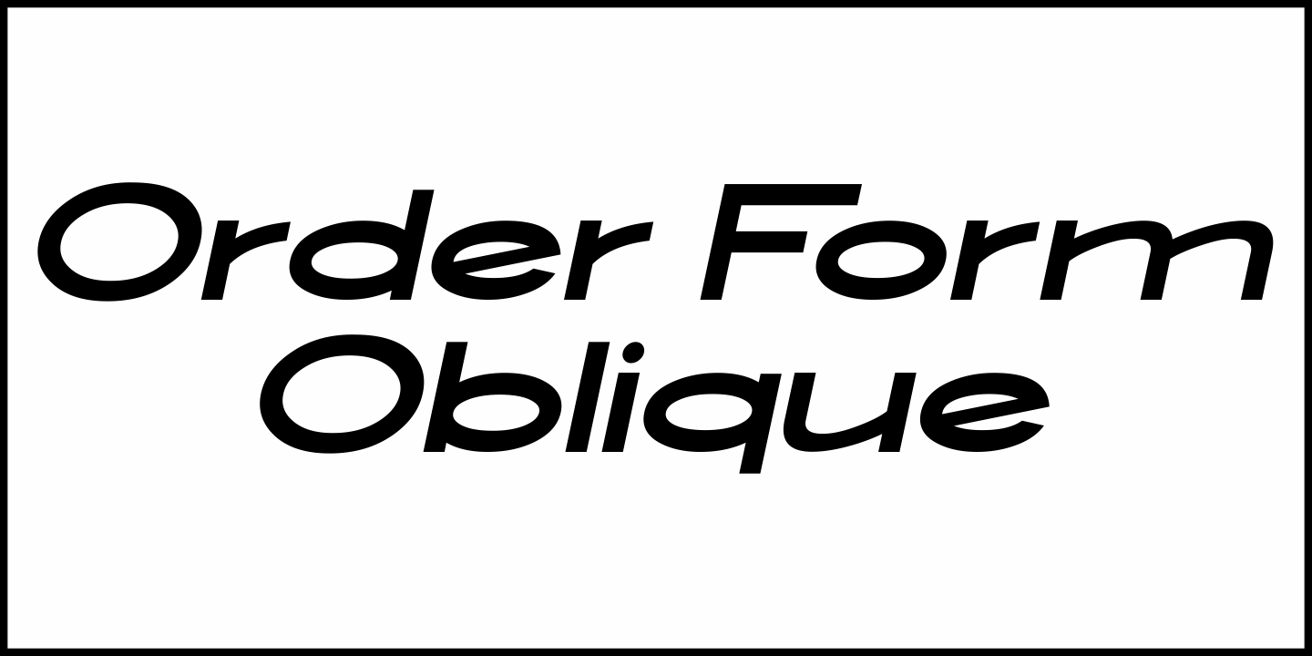 Order Form Font Poster #4