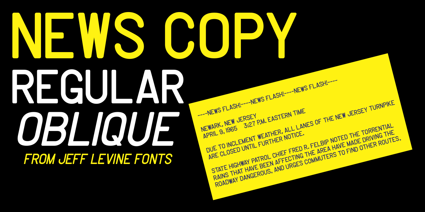 News Copy Font Family Poster