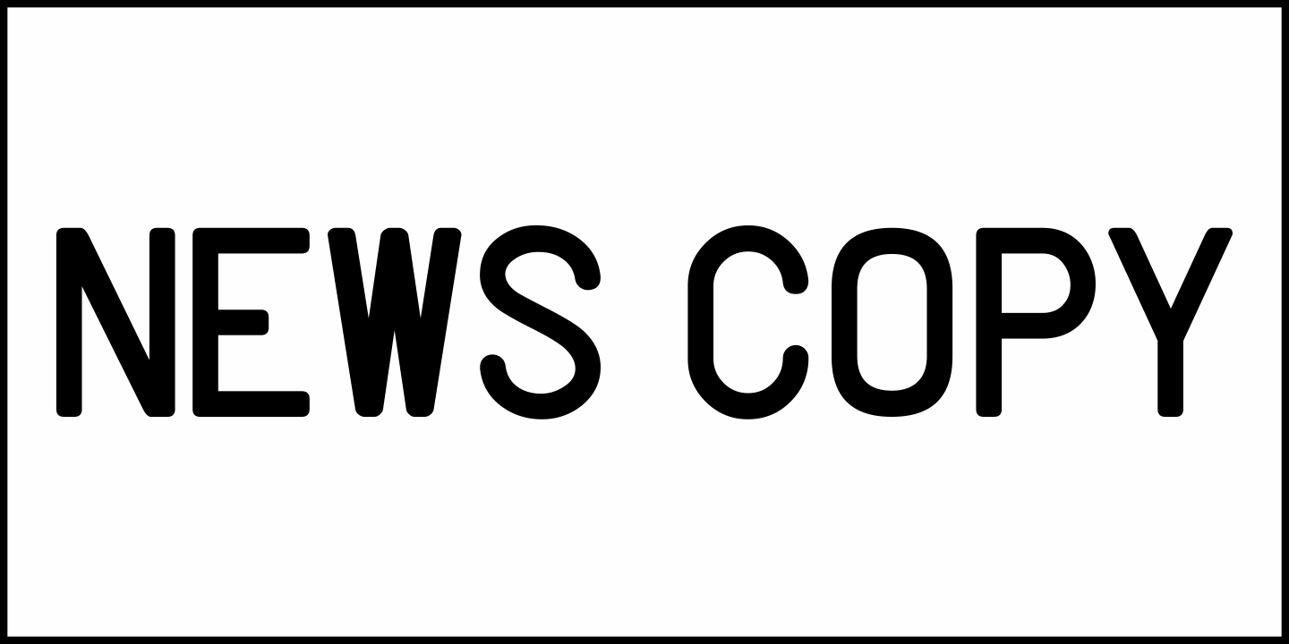 News Copy Font Poster #1