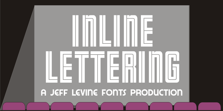 Inline Lettering Font Poster #1