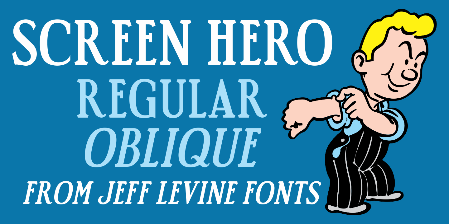 Screen Hero Font Family Poster
