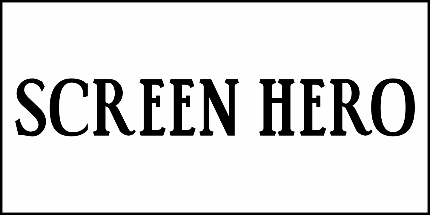 Screen Hero Font Poster #2