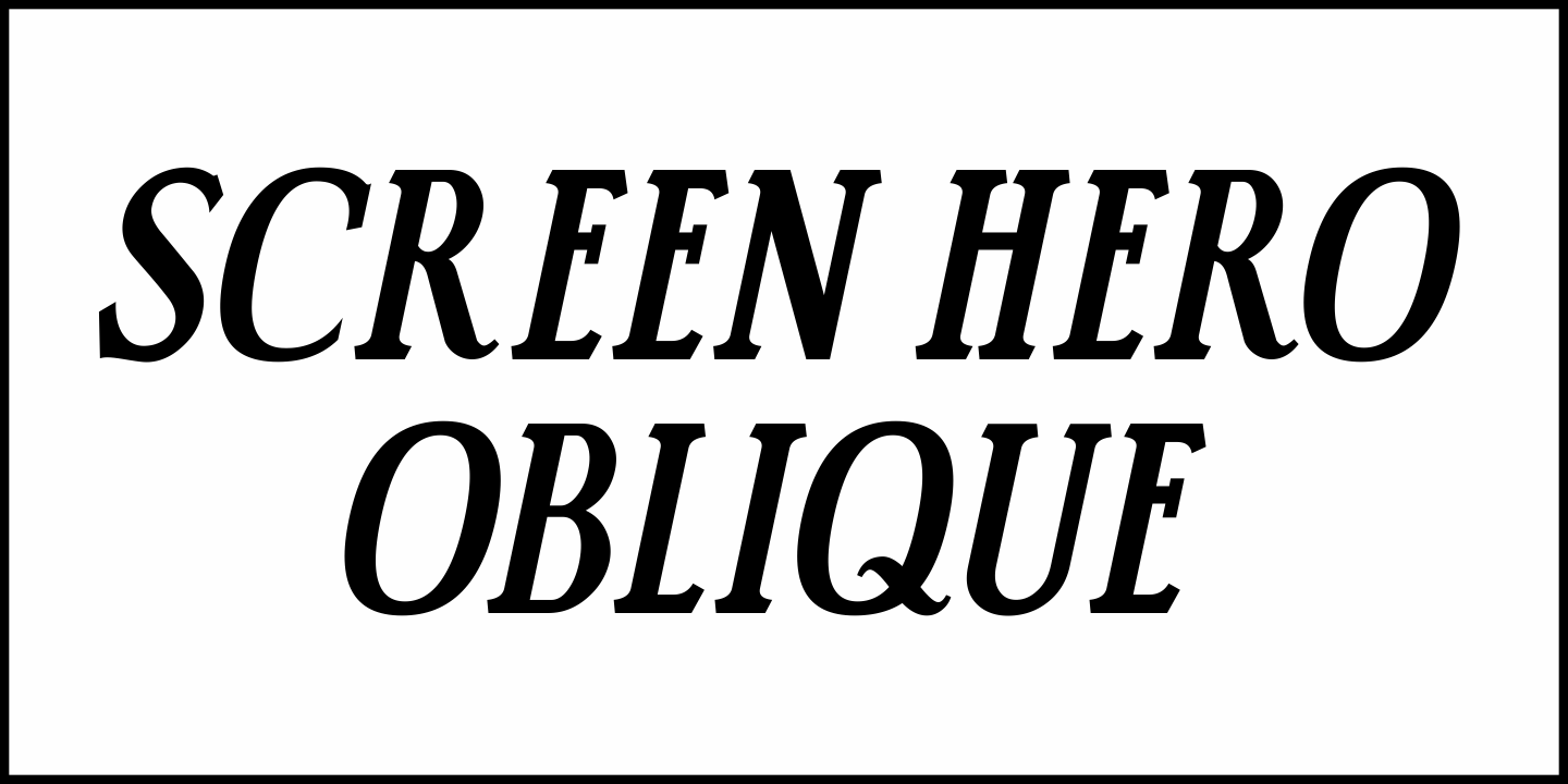 Screen Hero Font Poster #4