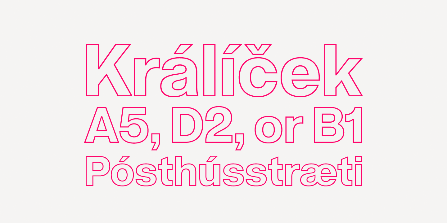 Acronym Outline Regular Font Poster #1