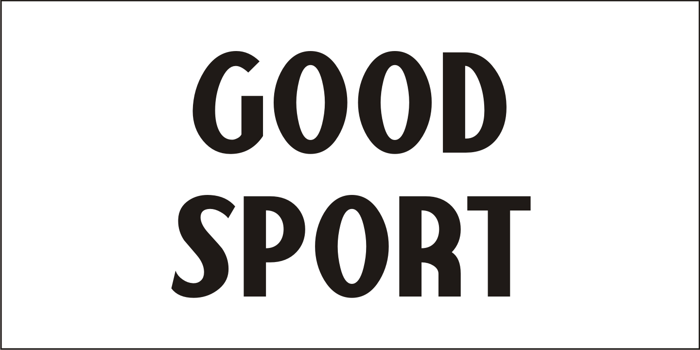 Good Sport Font Poster #2
