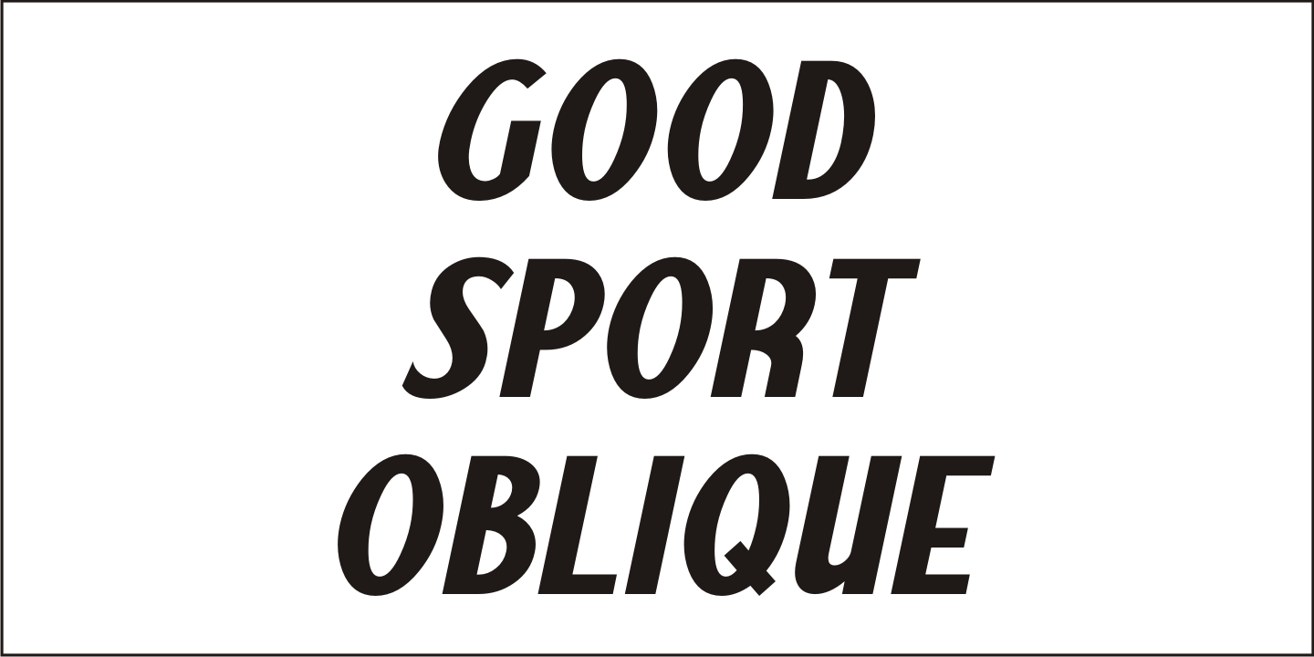 Good Sport Font Poster #4