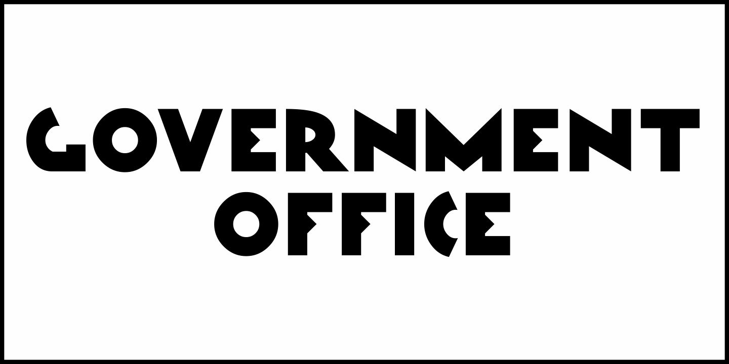 Government Office Font Poster #1
