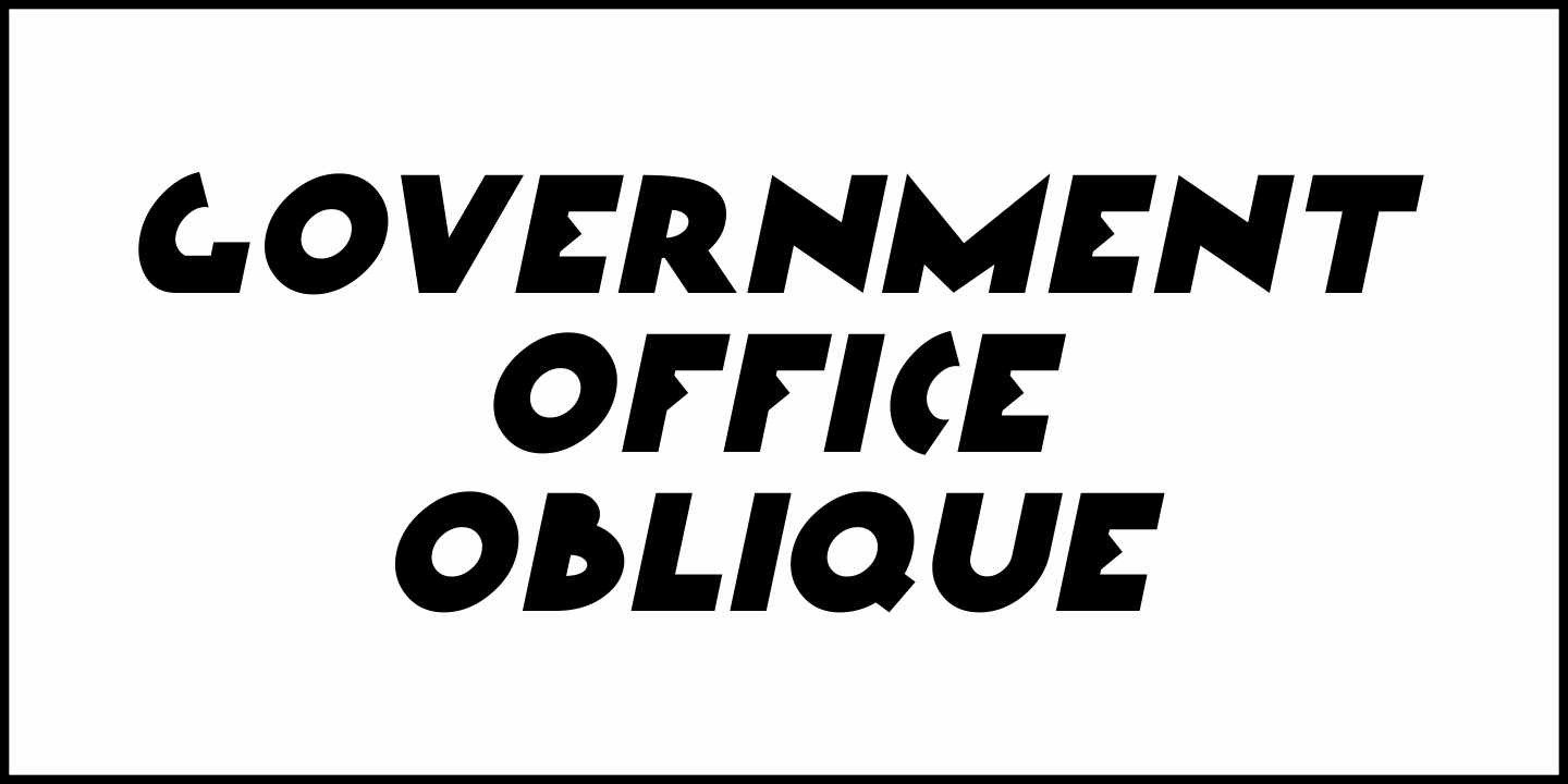 Government Office Font Poster #1
