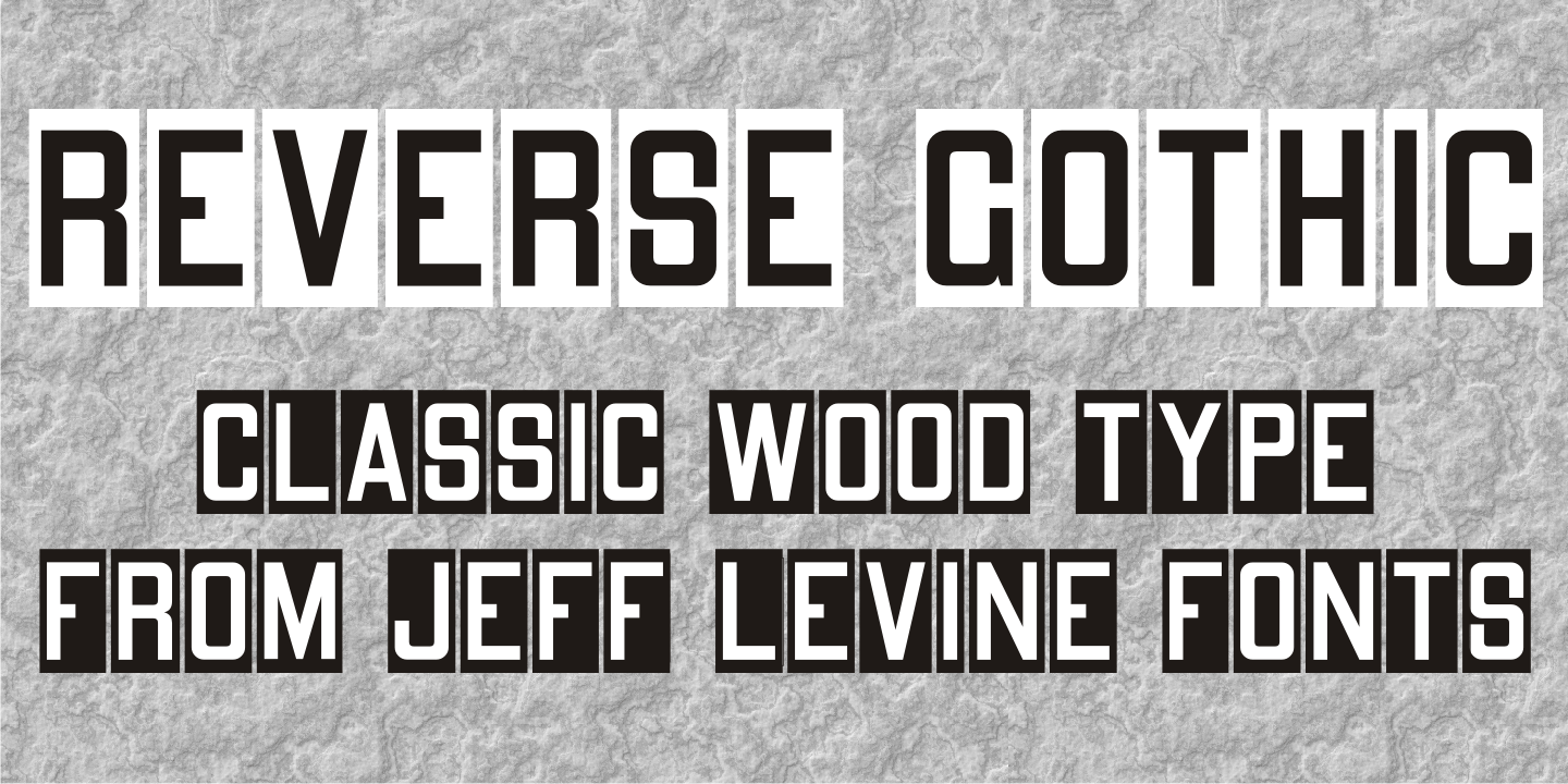 Reverse Gothic Font Poster #1