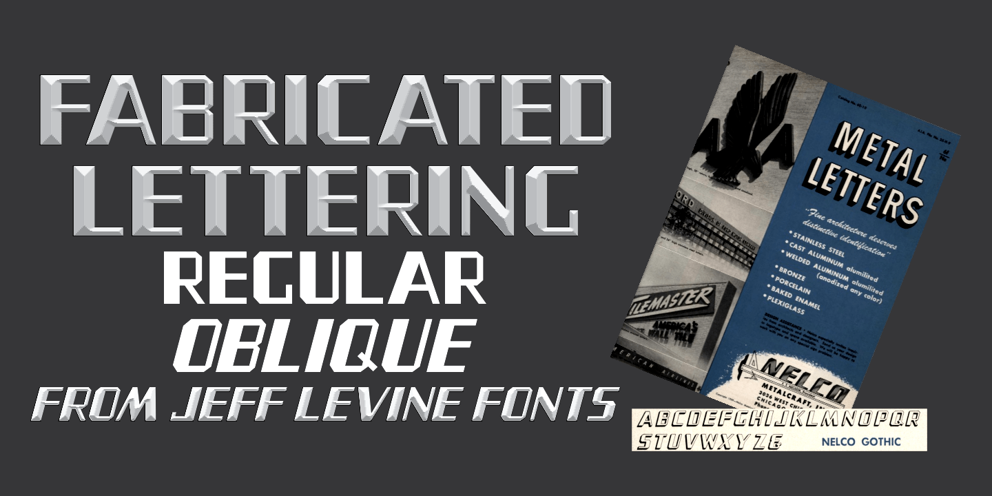 Fabricated Lettering Font Poster #1