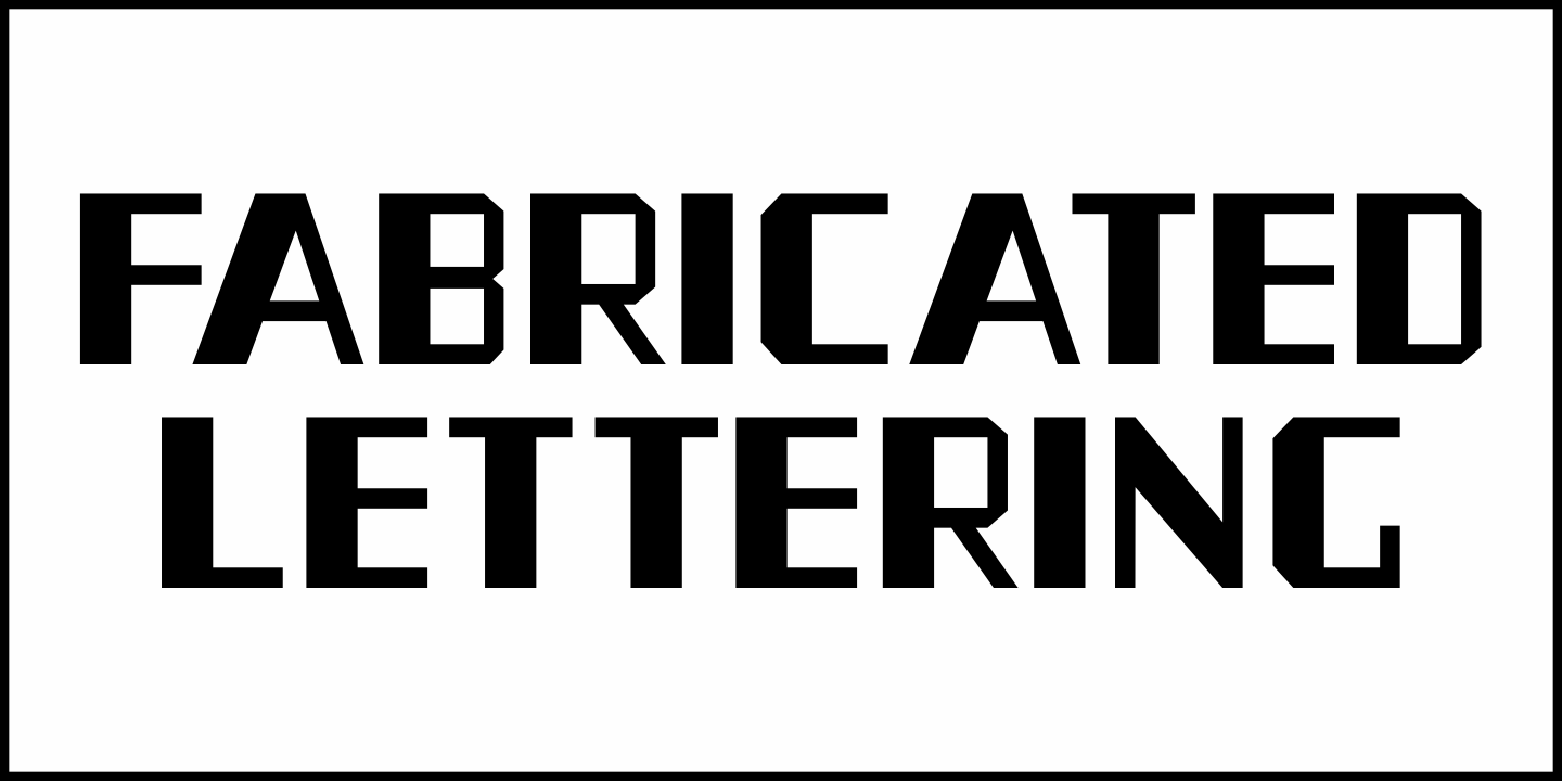 Fabricated Lettering Font Poster #1
