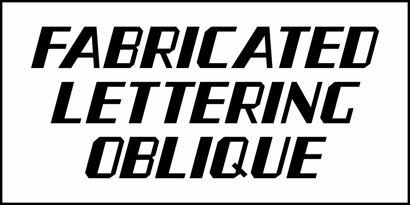 Fabricated Lettering Font Poster #1