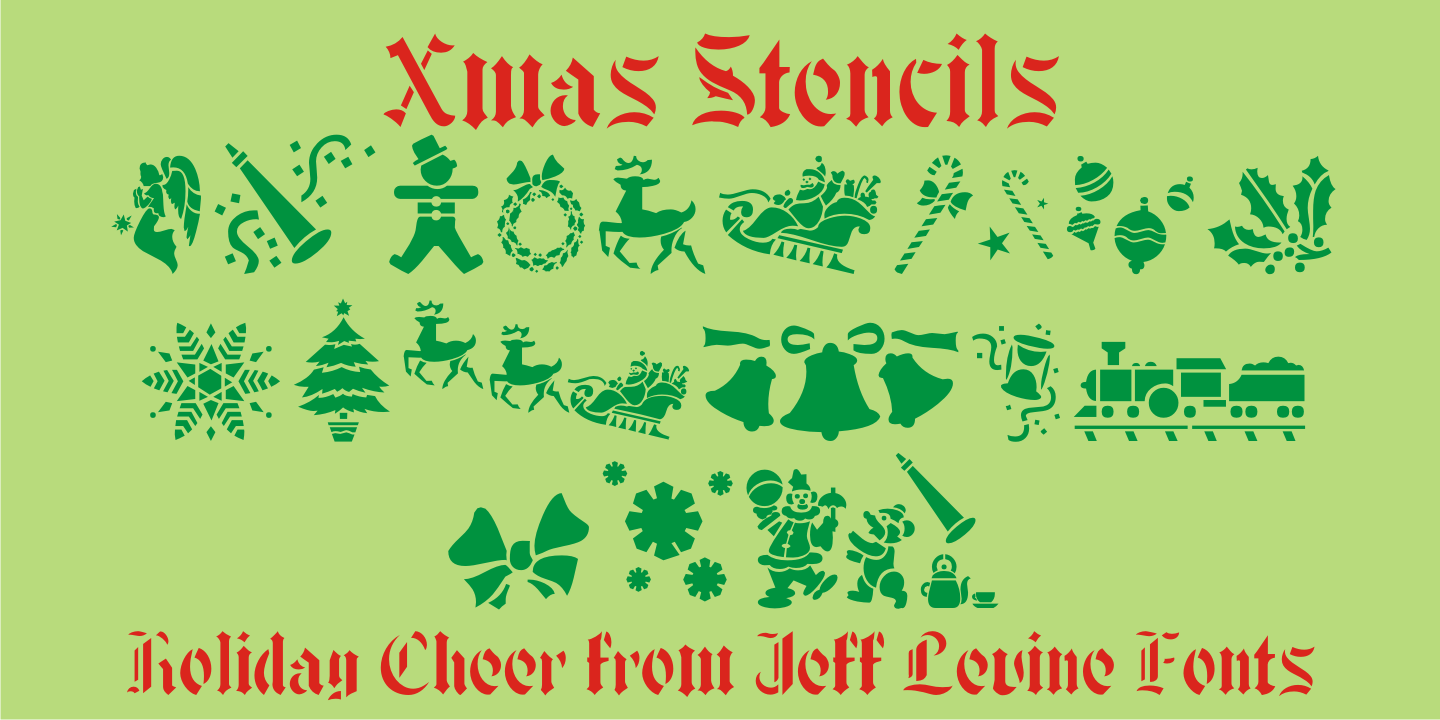 Xmas Stencils Font Family