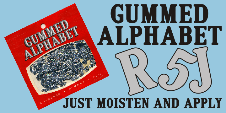 Gummed Alphabet Font Family Poster