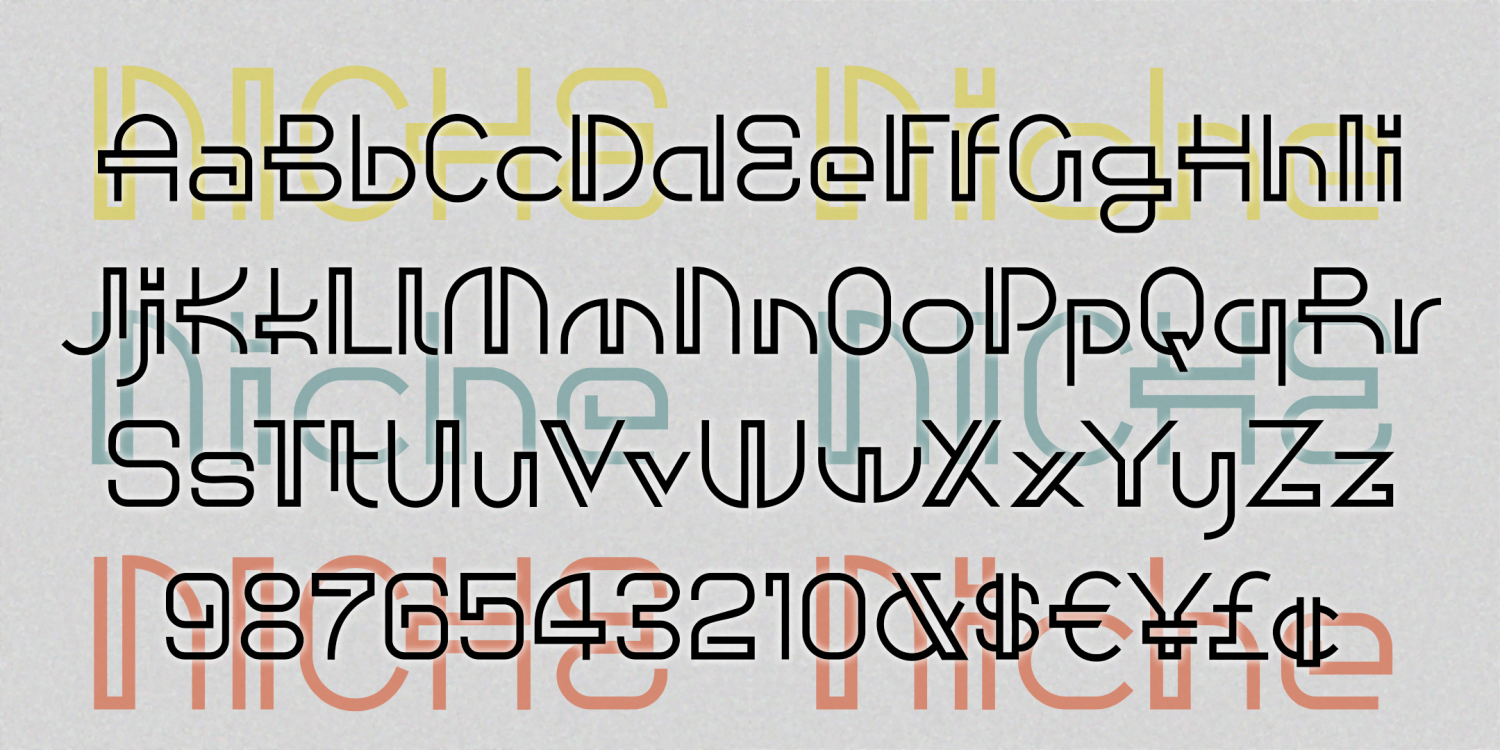 Niche Font Family Poster