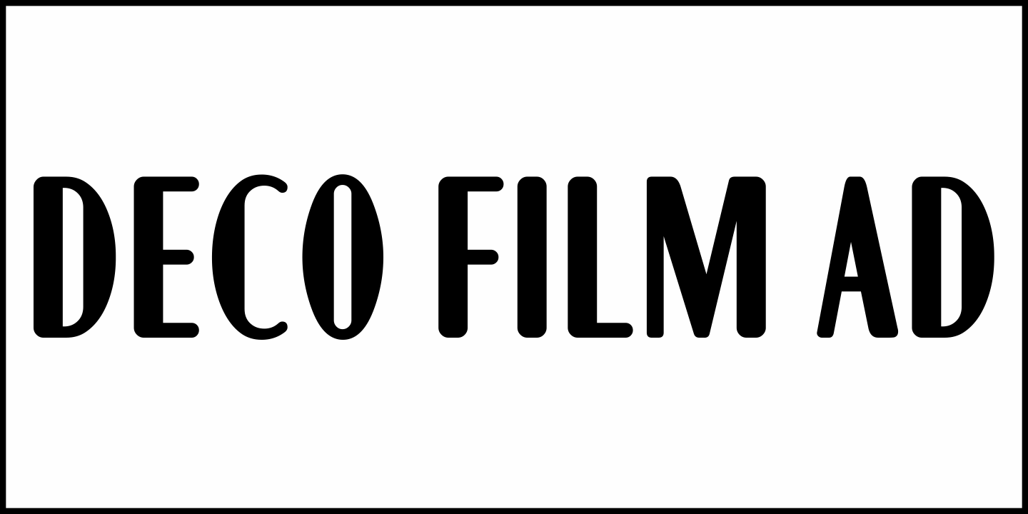 Deco Film Ad Font Poster #2