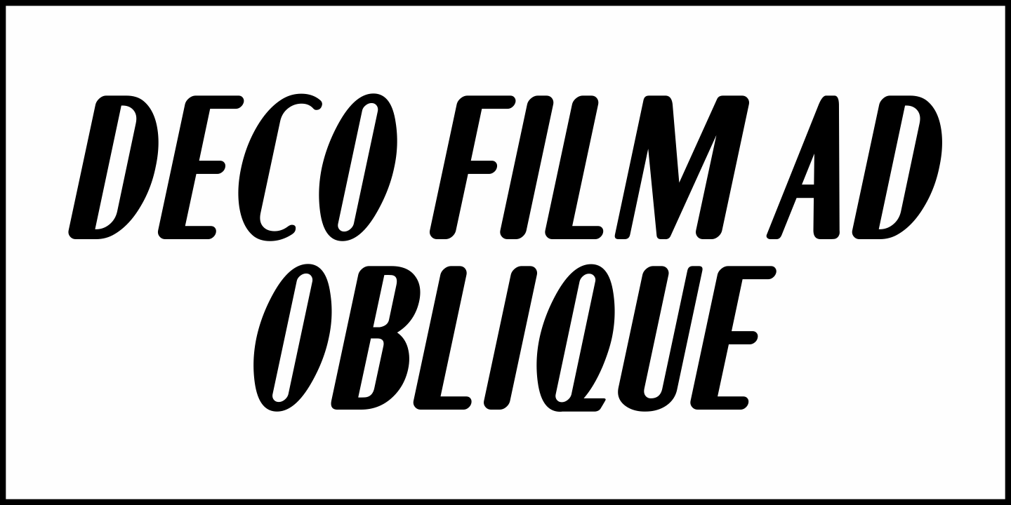 Deco Film Ad Font Poster #4