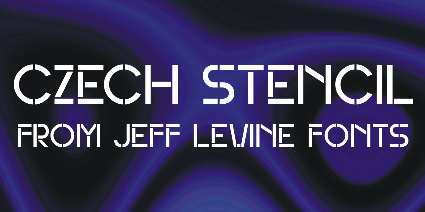 Czech Stencil Font Poster #1